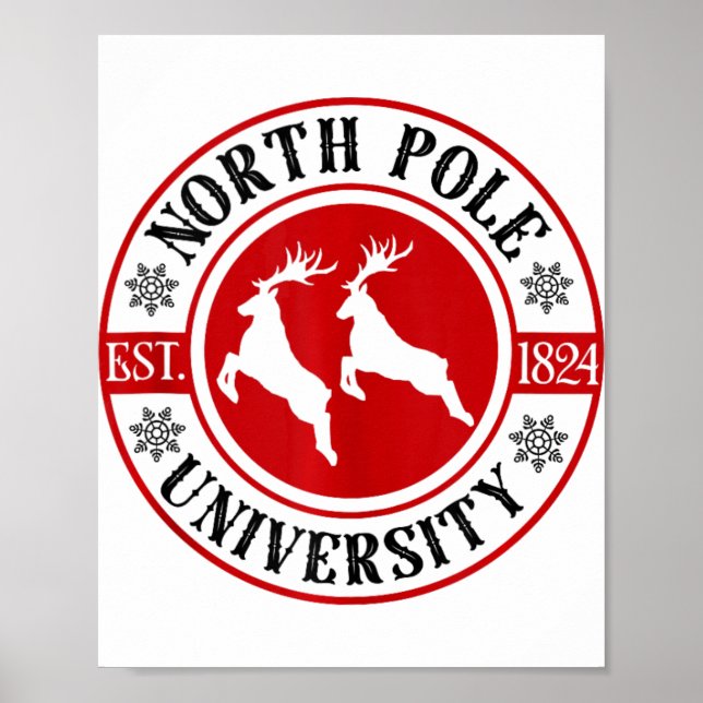 Poster Noël Université du Pôle Nord Noël Père Noël Worksh (Devant)