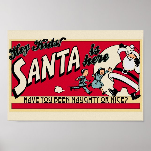 Poster Noël vintage (Devant)