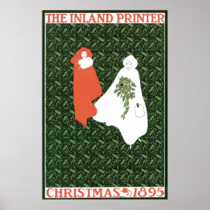 Poster Noël vintage 1895 de Nouveau d'art