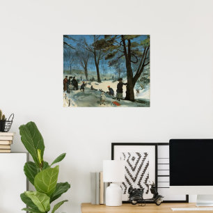 Poster Noël vintage, Central Park en hiver Glackens