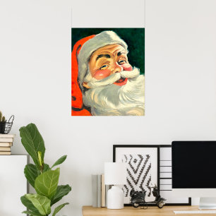 Poster Noël Vintage, Jolly Retro 50's Père Noël