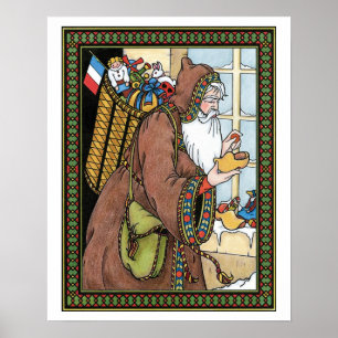 Poster Noël Vintage, Jouets du Père Noël Chaussures