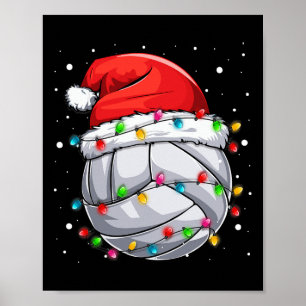 Poster Noël Volley-ball Noël Père Noël Sports Casquette B