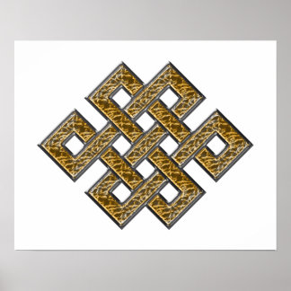 Poster Noeud mystique - Argent et Or 2