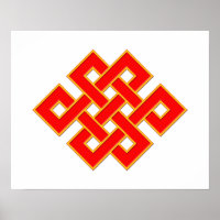 Noeud mystique - Rouge et Jaune