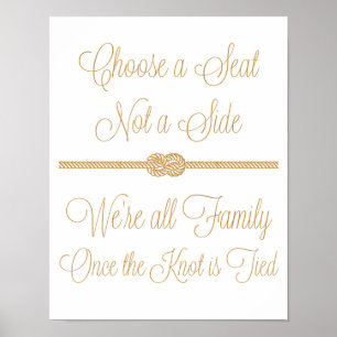 Poster Noeud nautique Choisissez un siège et non un Maria