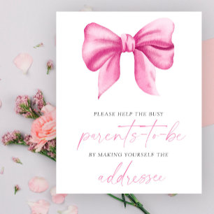Poster Nœud rose - Aide aux futurs parents occupés destin