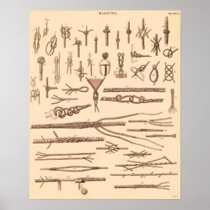 Poster Noeuds vintages Et Rigging