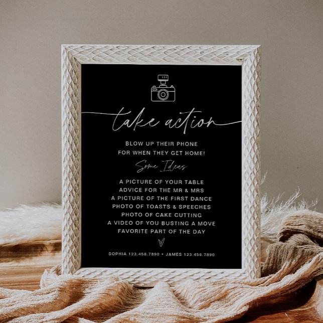Poster NOIR Agir Mariage I Spy Sign (Créateur téléchargé)