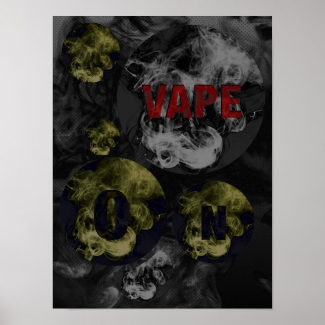 Poster Noir&Blanc Abstrait Clouds Vape (Devant)