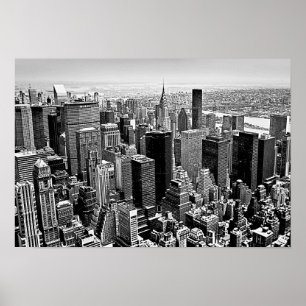 Poster noir blanc New York City
