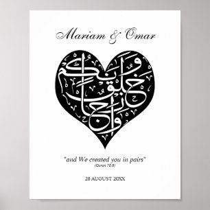 Poster Noir & Blanc Nous vous avons créés en couples Nikk