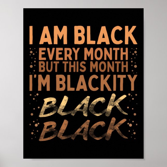 Poster Noir chaque mois Noir Histoire Bhm Blm Africain (Devant)