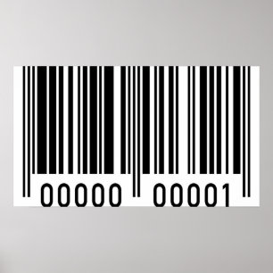 Poster noir code barre