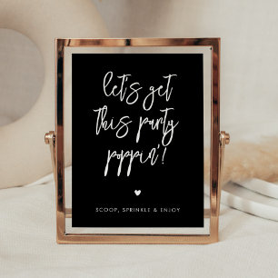 Poster Noir Contemporain Allons voir ce parti pop pin