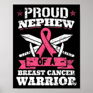 Poster Noir Du Guerrier Du Cancer Du Sein Rib De Sensibil