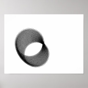 Poster noir en mathématiques papillon en perspecti