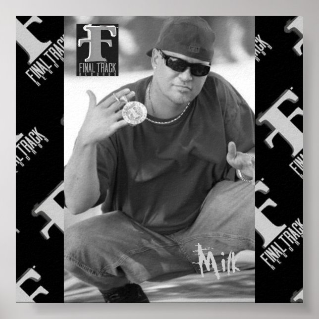 Poster noir et blanc au lait (Devant)