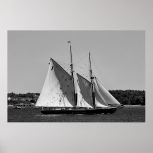 Poster noir et blanc Bluenose II