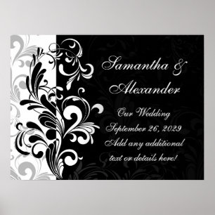 Poster Noir et blanc contemporain