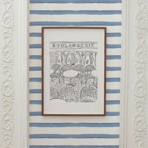 Poster noir et blanc Paris Boulangerie