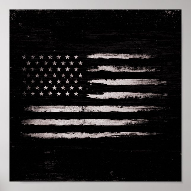 Poster Noir et blanc USA (Devant)