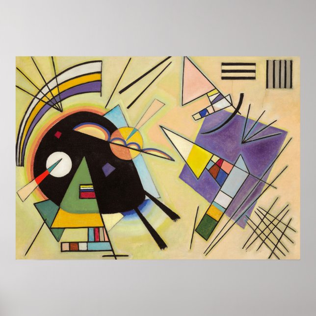 Poster Noir et violet par Wassily Kandinsky (Devant)