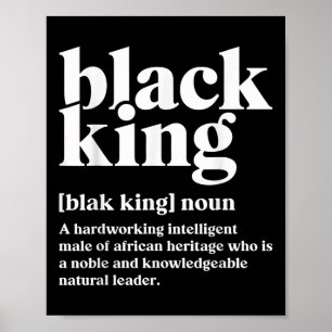 Poster Noir King Définition Black Pride Africaine Melanin