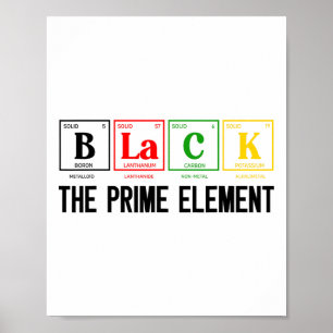Poster Noir Le Premier Élément Noir Histoire Mois Période