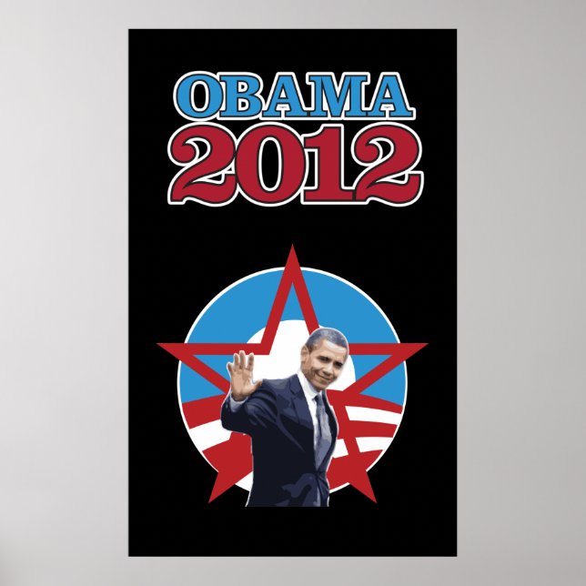 Poster noir Obama 2012 (Devant)