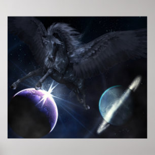 Poster noir Pegasus