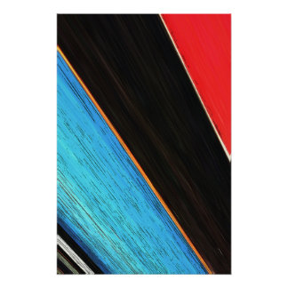 Poster Noir Rouge Et Bleu 312