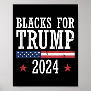 Poster Noirs pour l'élection présidentielle de Trump en 2