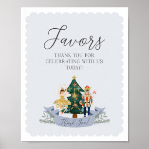 Poster noisette noël fête d'anniversaire faveurs signe