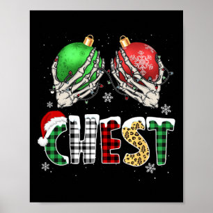 Poster Noix de Noël Noix de châtaignes marron Noël Couple