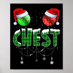 Poster Noix de poitrine de Noël assorties couple marrons