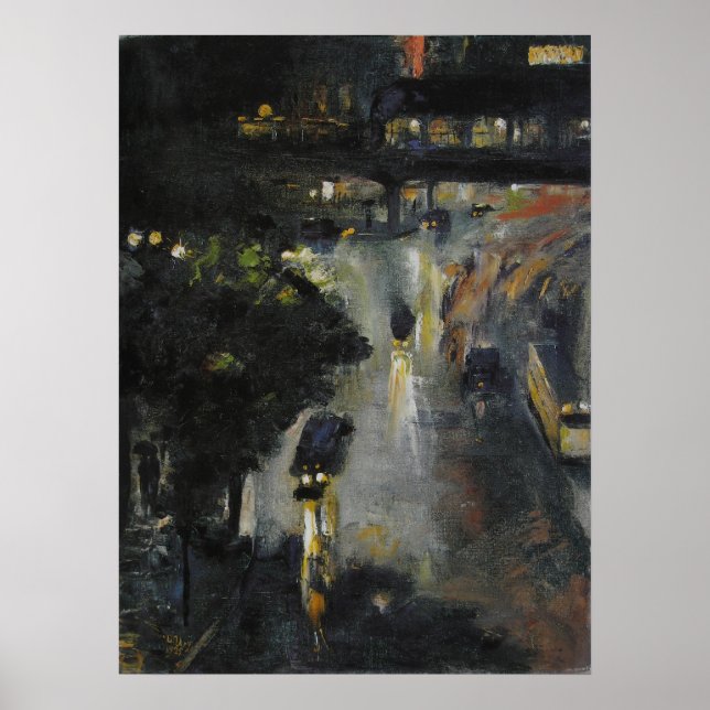 Poster Nollendorfplatz bei Nacht (Devant)