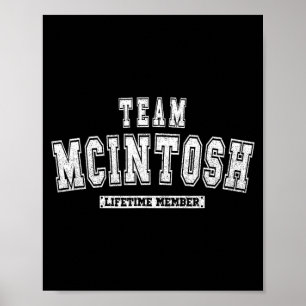 Poster Nom de famille du membre à vie de l'équipe MCINTOS