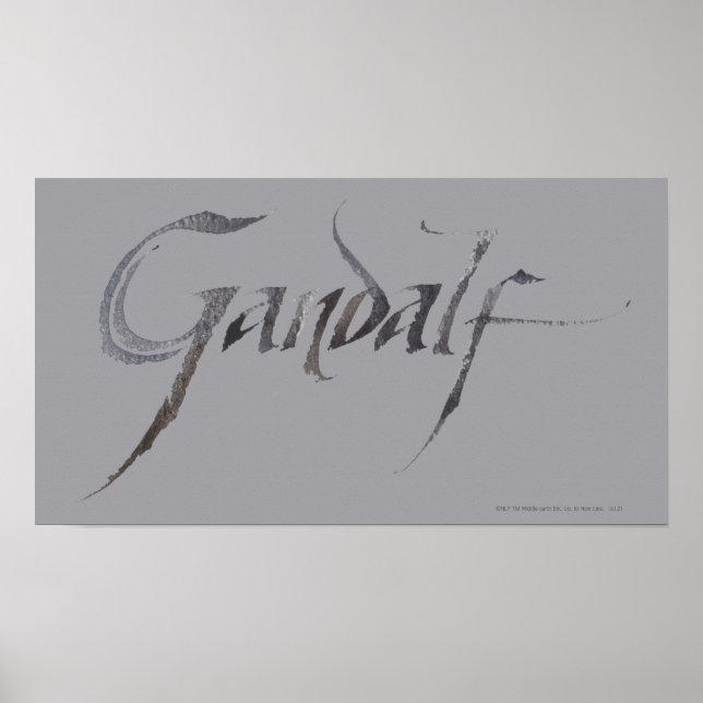 Poster Nom de Gandalf Texté (Devant)