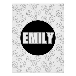 Poster Nom de la coloration de donut