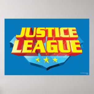 Poster Nom de la ligue de justice et logo du bouclier