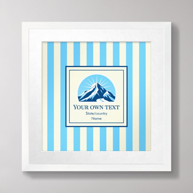 Poster nom de la station de ski Striped Mountain (Créateur téléchargé)