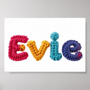 Poster Nom de la vidéo dans le Motif Crochet dynamique