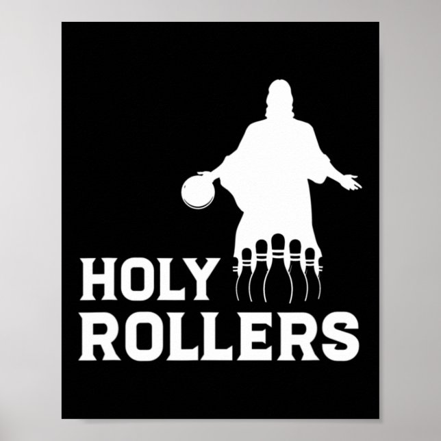 Poster Nom de l'équipe de bowling Rollers Saint (Devant)