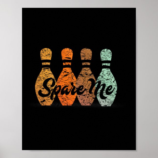 Poster Nom de l'équipe de Bowling Spare Me (Devant)