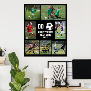 Poster Nom de l'équipe de football Photo Collage