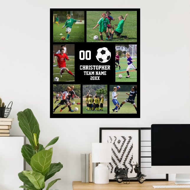 Poster Nom de l'équipe de football Photo Collage (Bureau à domicile)