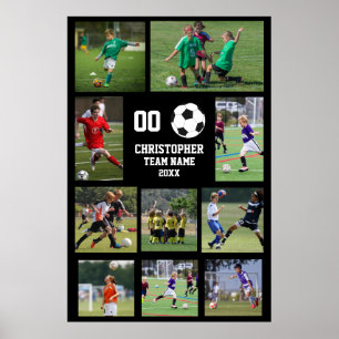 Poster Nom de l'équipe de football Photo Collage