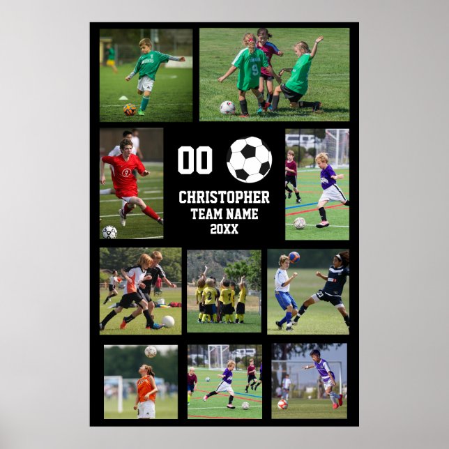 Poster Nom de l'équipe de football Photo Collage (Devant)