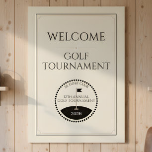 Poster Nom de tournoi de golf classique Bienvenue
